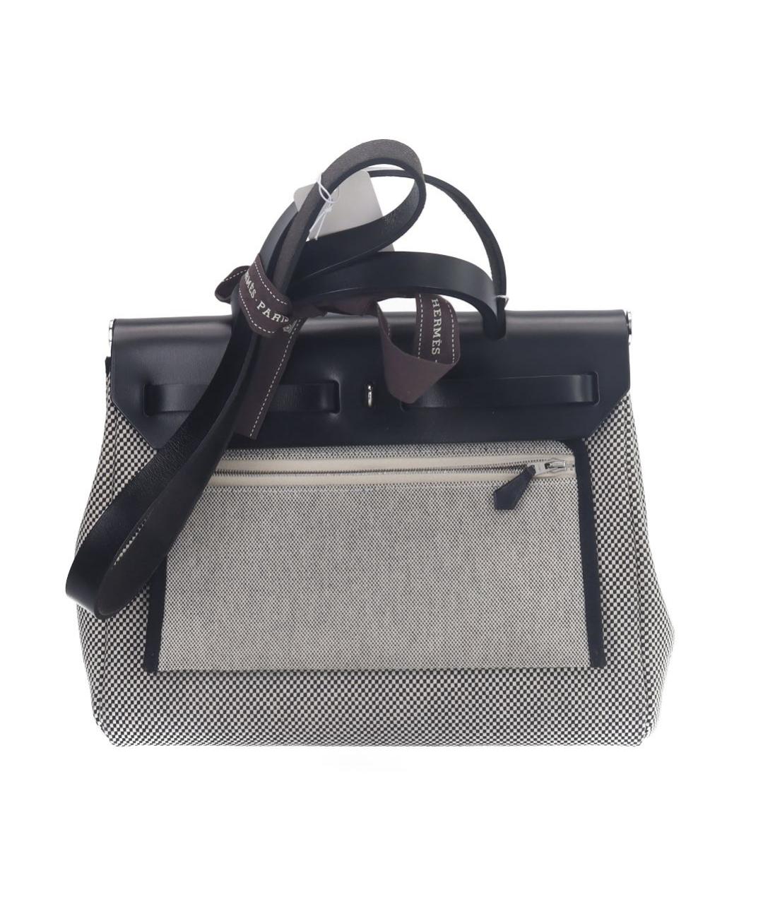 HERMES Черная тканевая сумка через плечо, фото 3