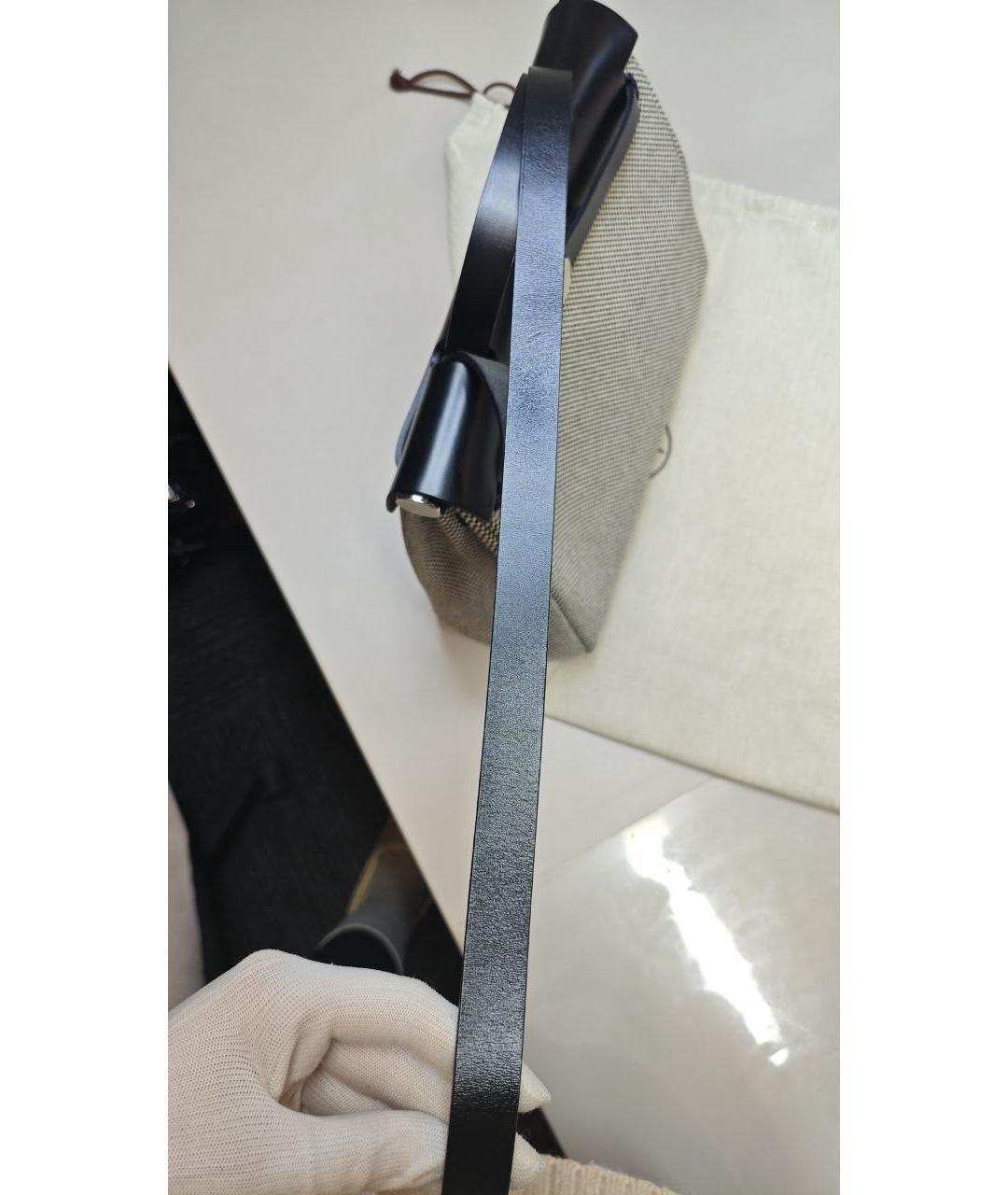 HERMES Черная тканевая сумка через плечо, фото 8