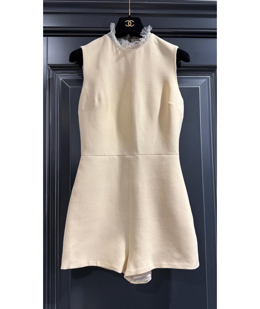 CHRISTIAN DIOR Бежевый шерстяной комбинезон, фото 6