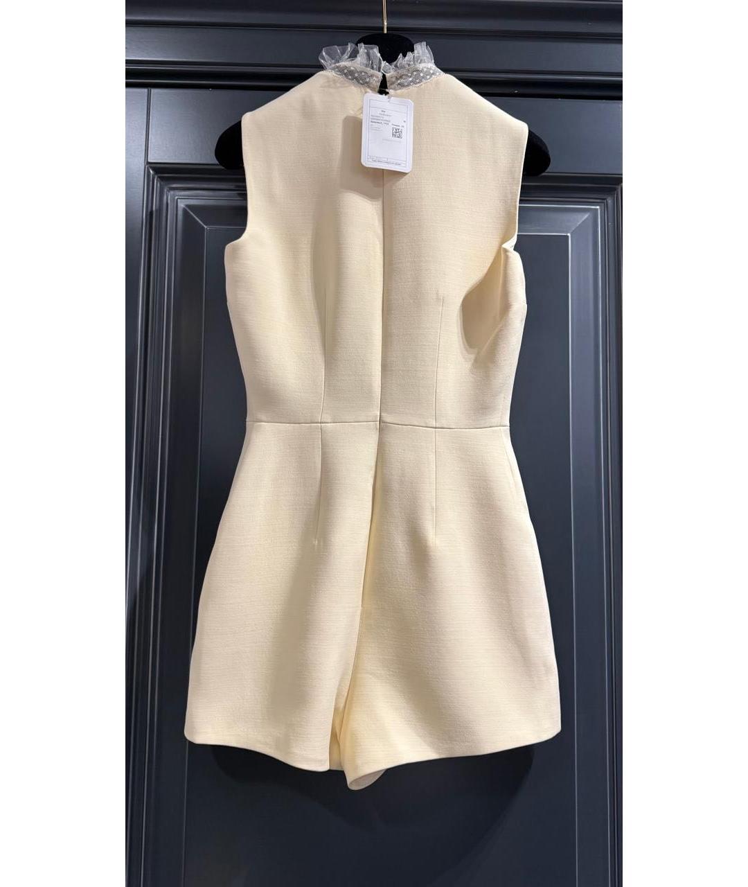 CHRISTIAN DIOR Бежевый шерстяной комбинезон, фото 2