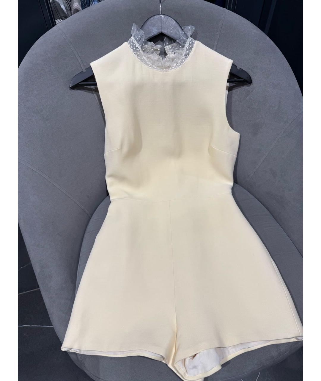 CHRISTIAN DIOR Бежевый шерстяной комбинезон, фото 3