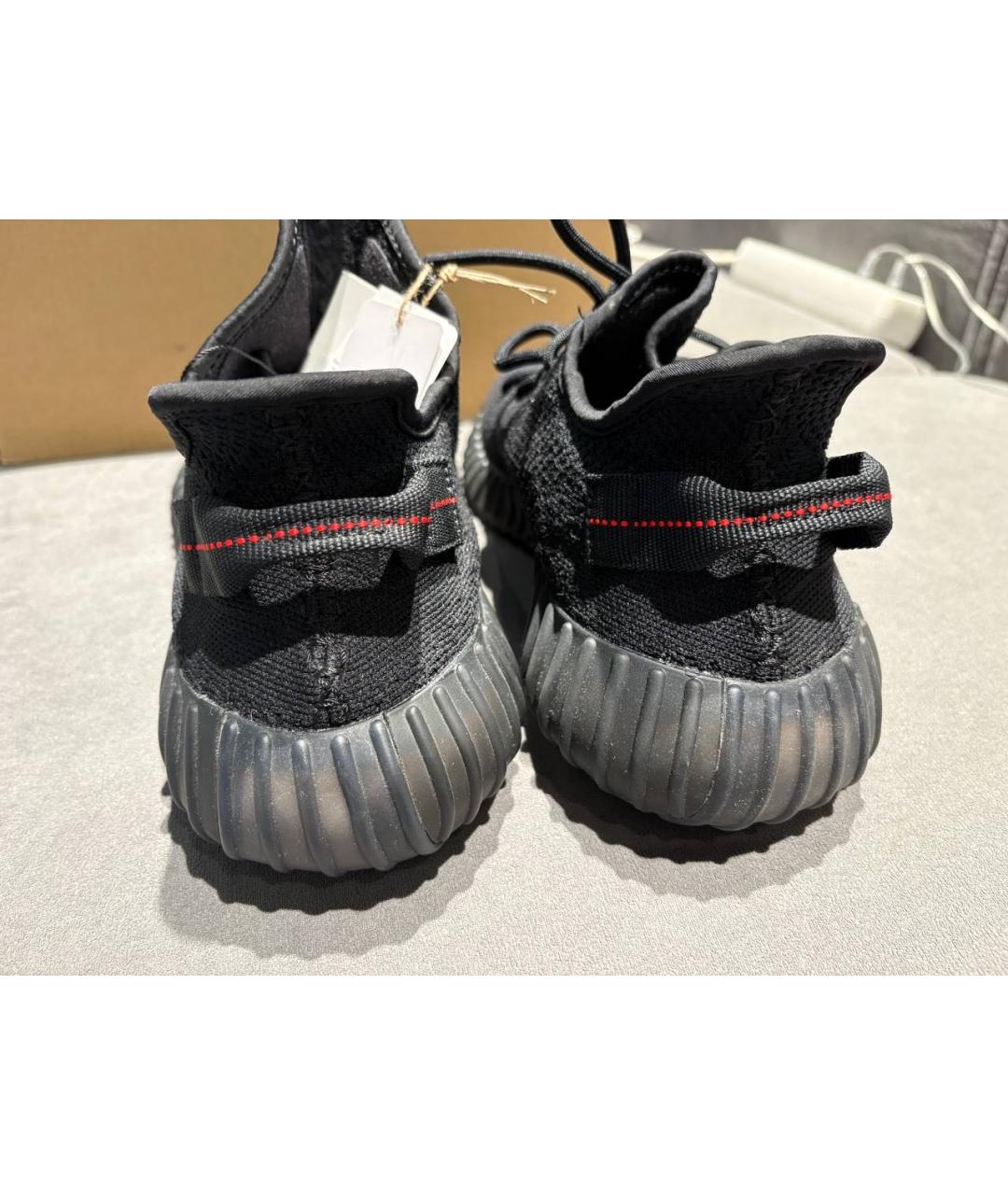 ADIDAS YEEZY Черные текстильные низкие кроссовки / кеды, фото 4