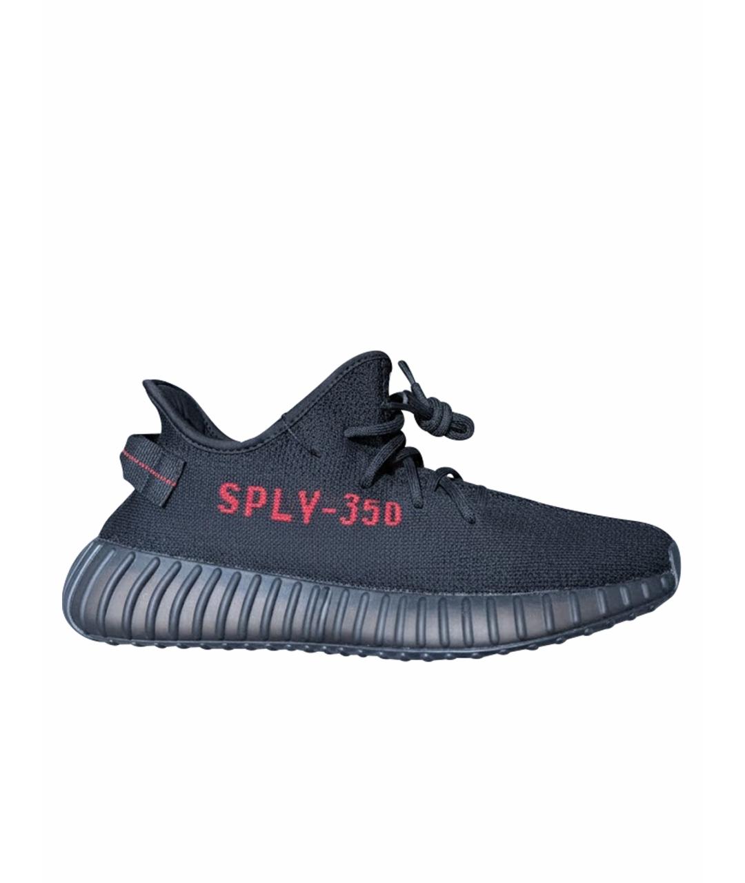 ADIDAS YEEZY Черные текстильные низкие кроссовки / кеды, фото 1