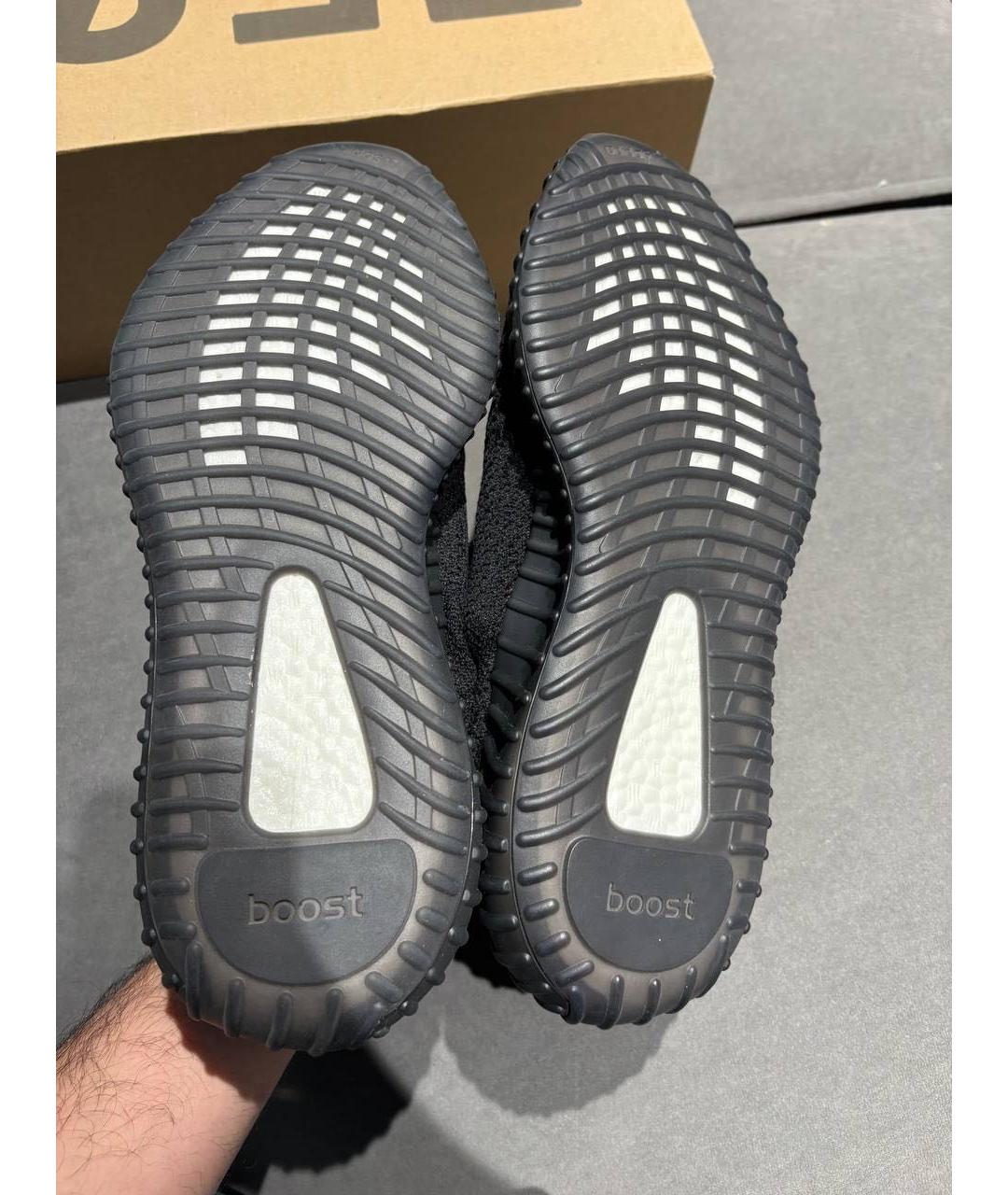 ADIDAS YEEZY Черные текстильные низкие кроссовки / кеды, фото 3