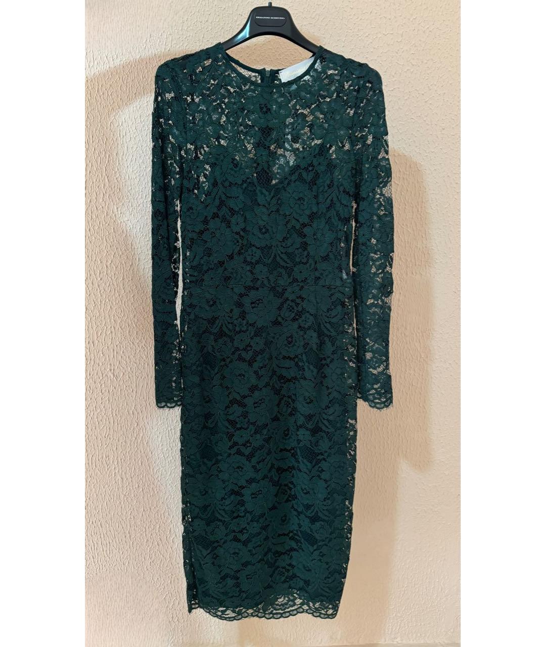 ELISABETTA FRANCHI Зеленые полиамидовое платье, фото 2