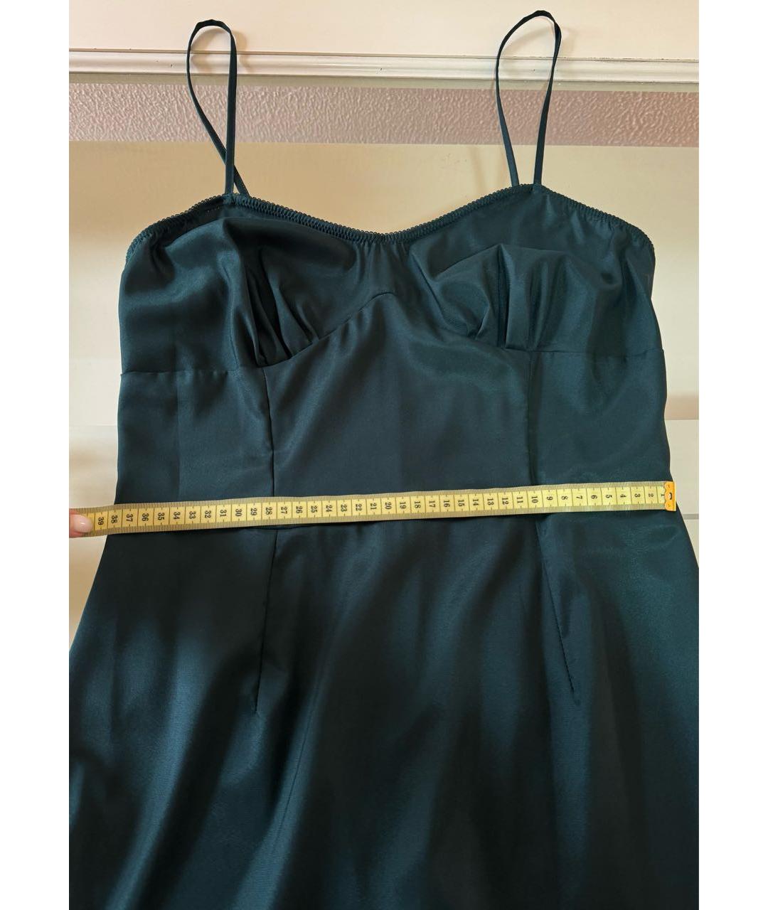 ELISABETTA FRANCHI Зеленые полиамидовое платье, фото 6