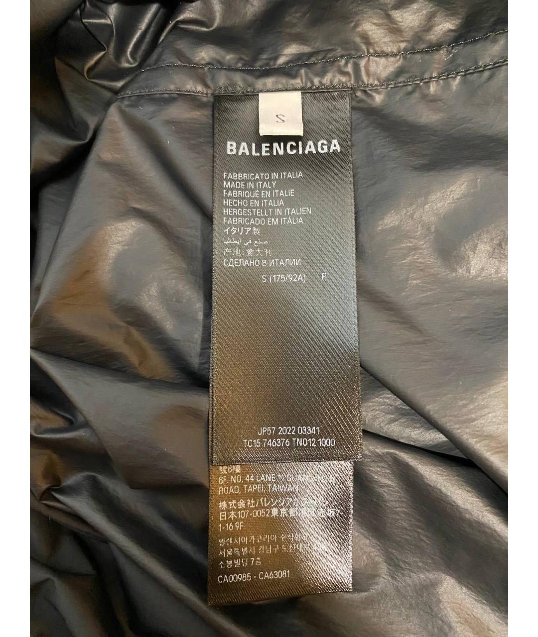 BALENCIAGA Черная полиэстеровая куртка, фото 5