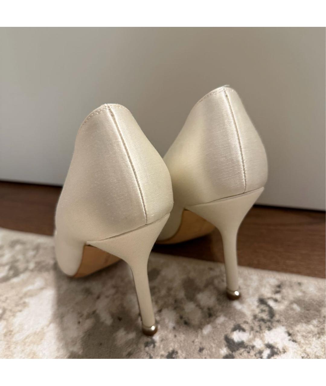 MANOLO BLAHNIK Белые текстильные туфли, фото 3