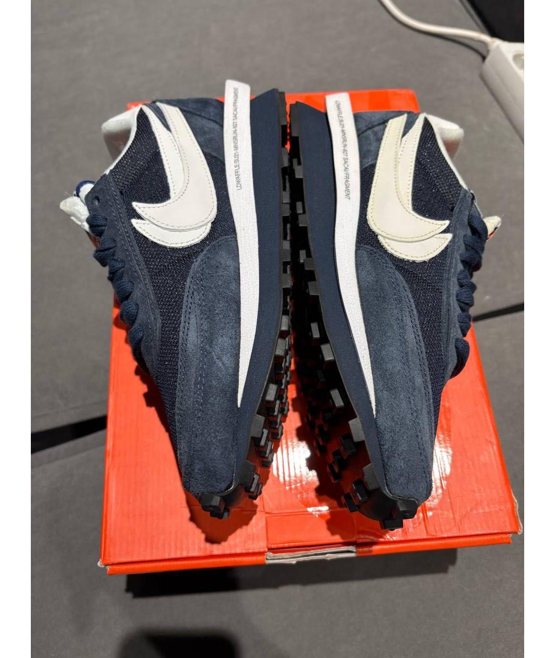 NIKE Темно-синие замшевые низкие кроссовки / кеды, фото 3