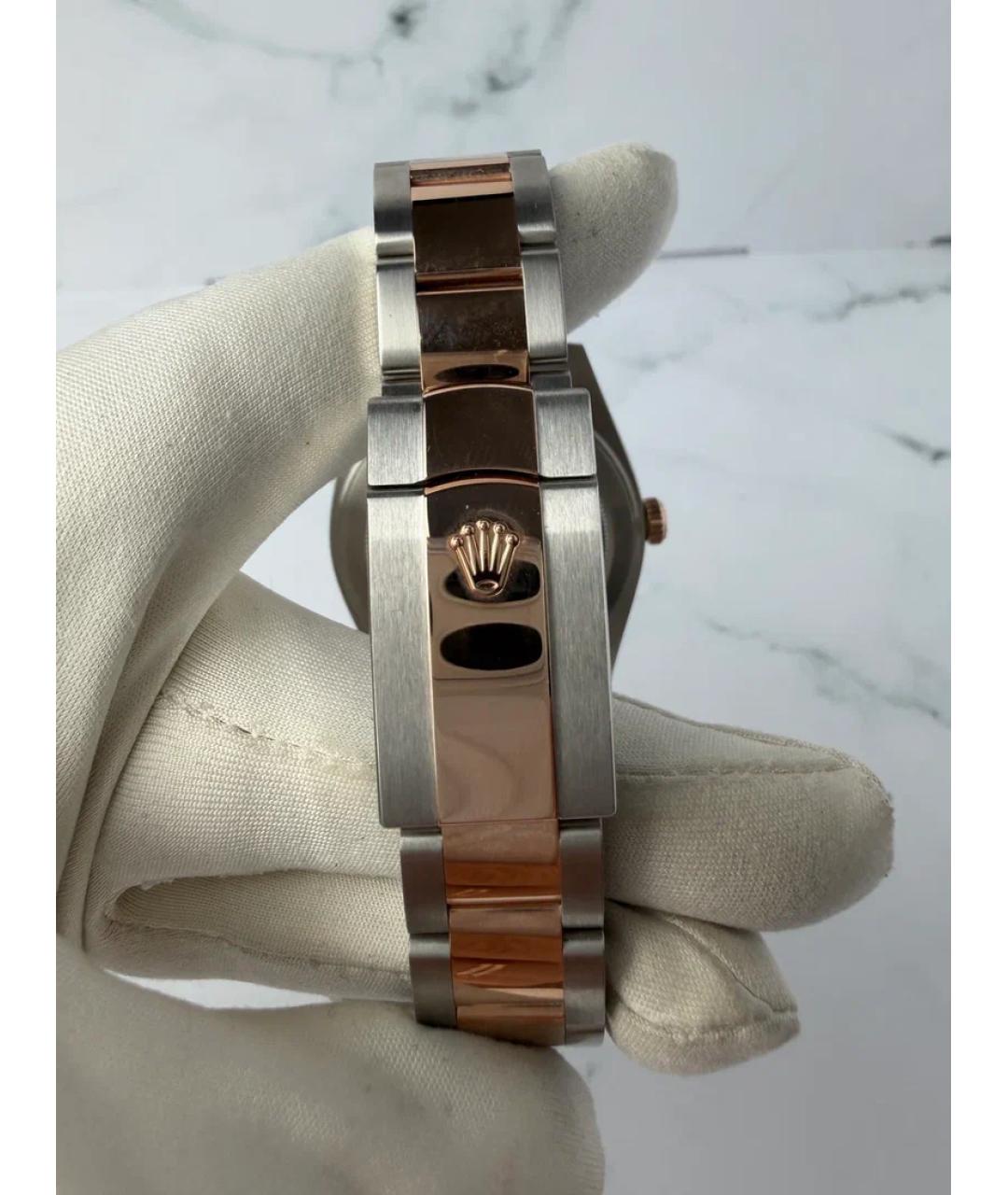 ROLEX Серые часы из розового золота, фото 5