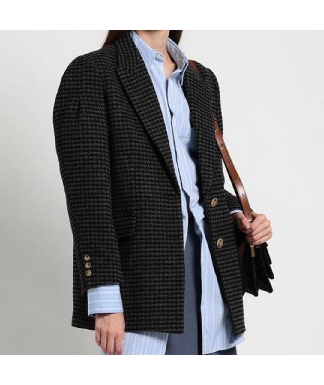 SANDRO Серый шерстяной жакет/пиджак, фото 4