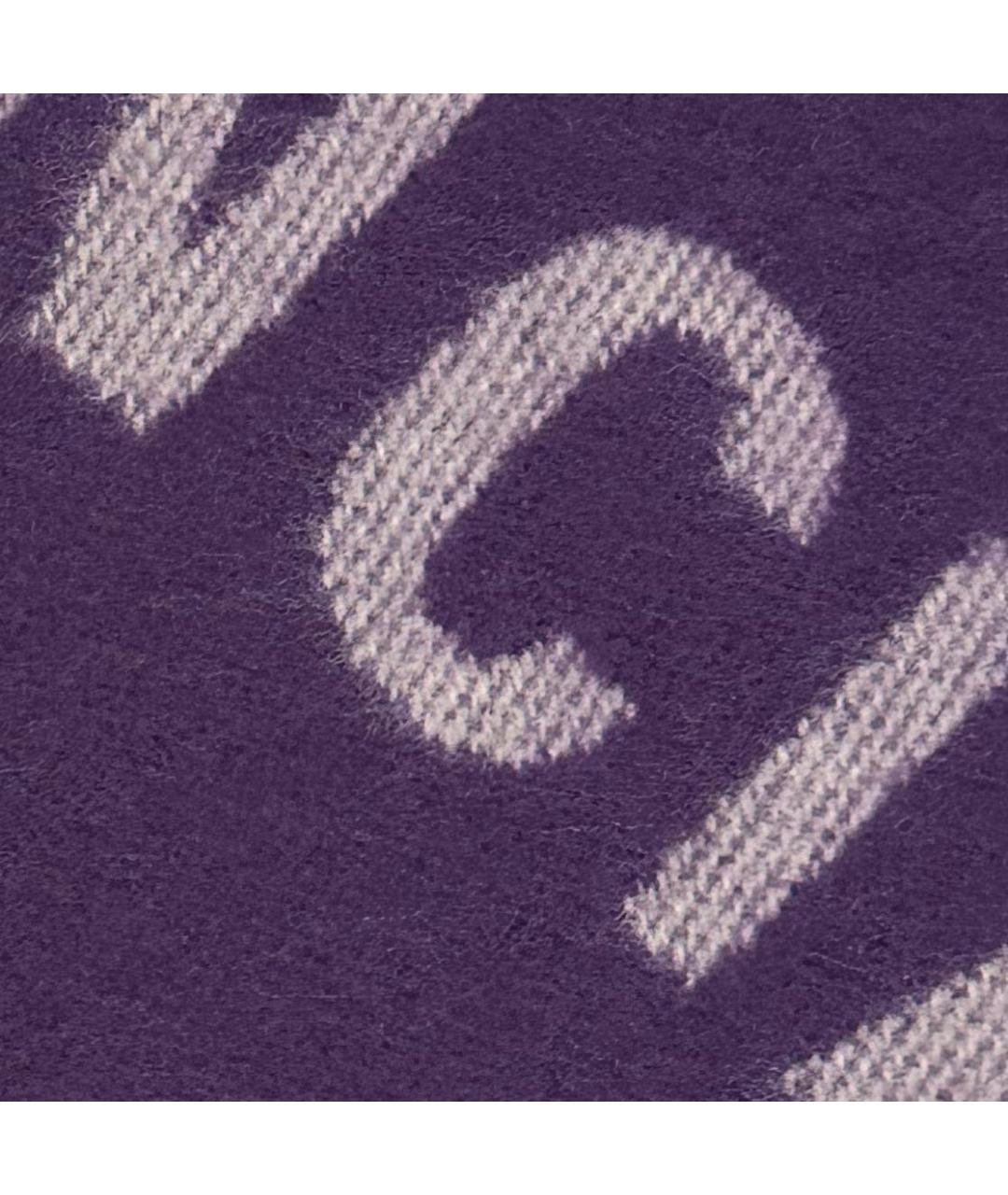 BALENCIAGA Фиолетовый шерстяной шарф, фото 6