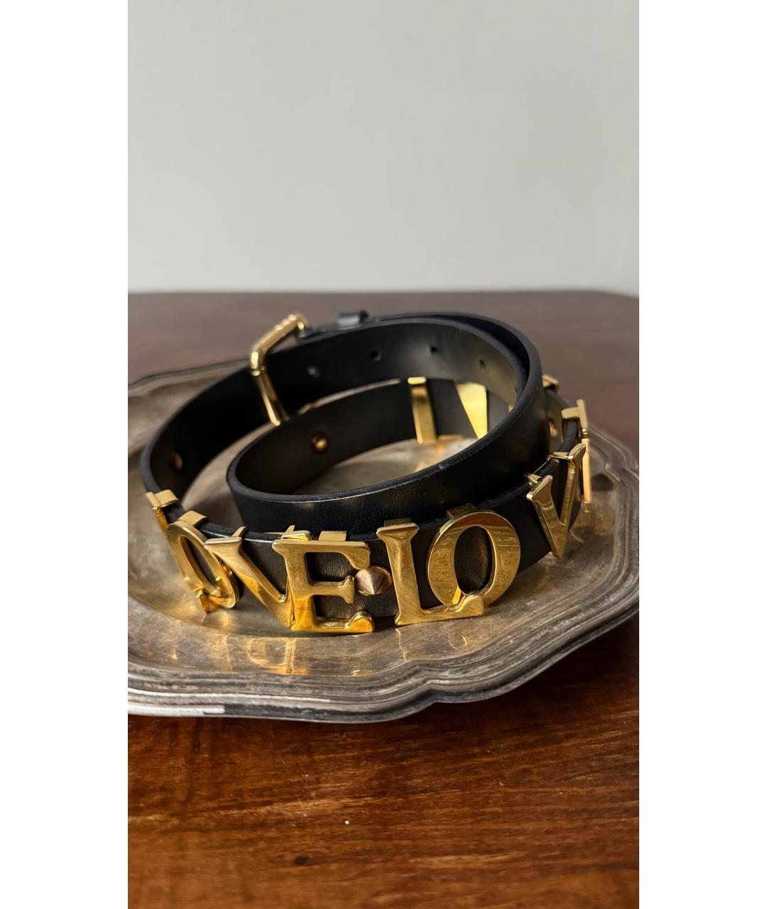 DOLCE&GABBANA Черный кожаный ремень, фото 5