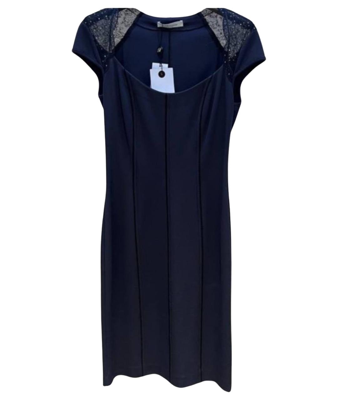 BLUMARINE Темно-синее коктейльное платье, фото 1