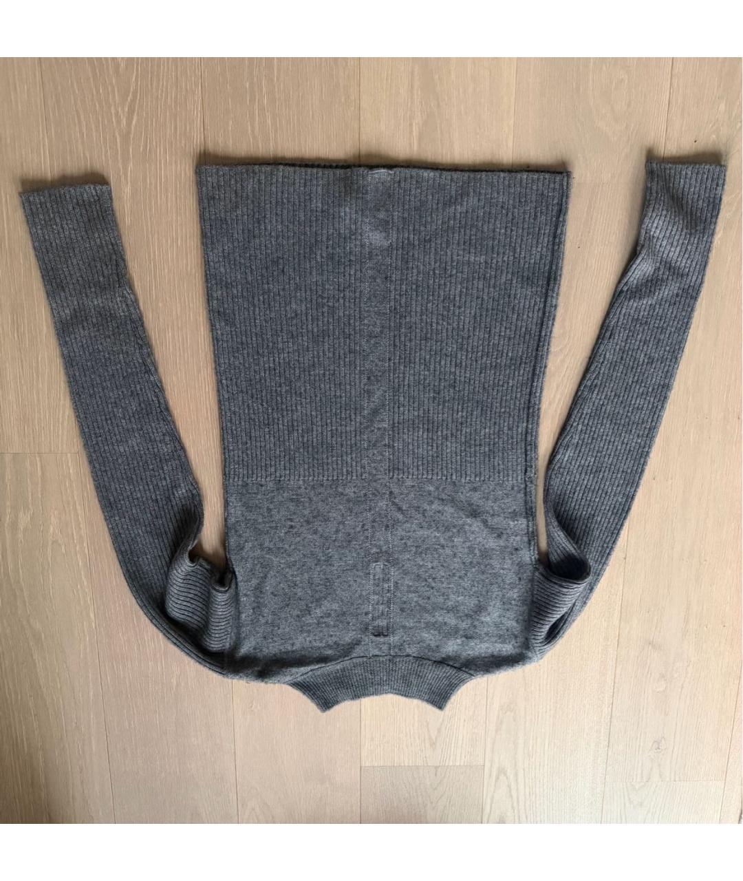 RICK OWENS Серый шерстяной джемпер / свитер, фото 5