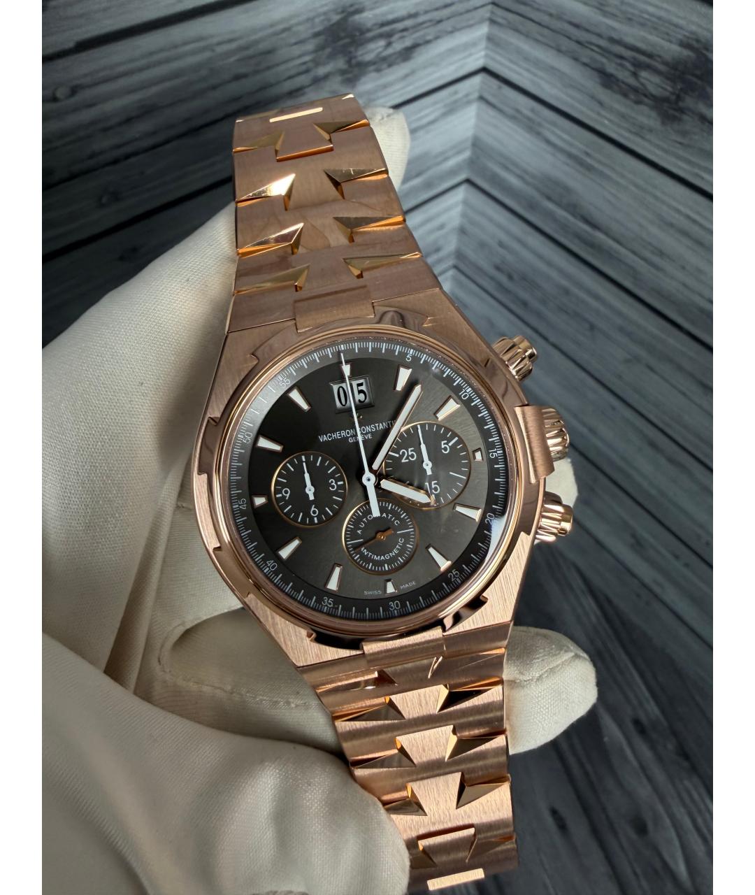 VACHERON CONSTANTIN Черные часы из розового золота, фото 2