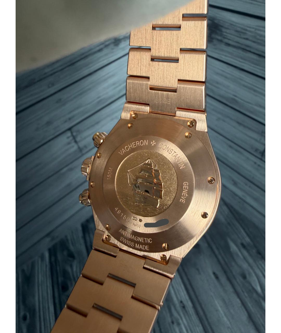 VACHERON CONSTANTIN Черные часы из розового золота, фото 7