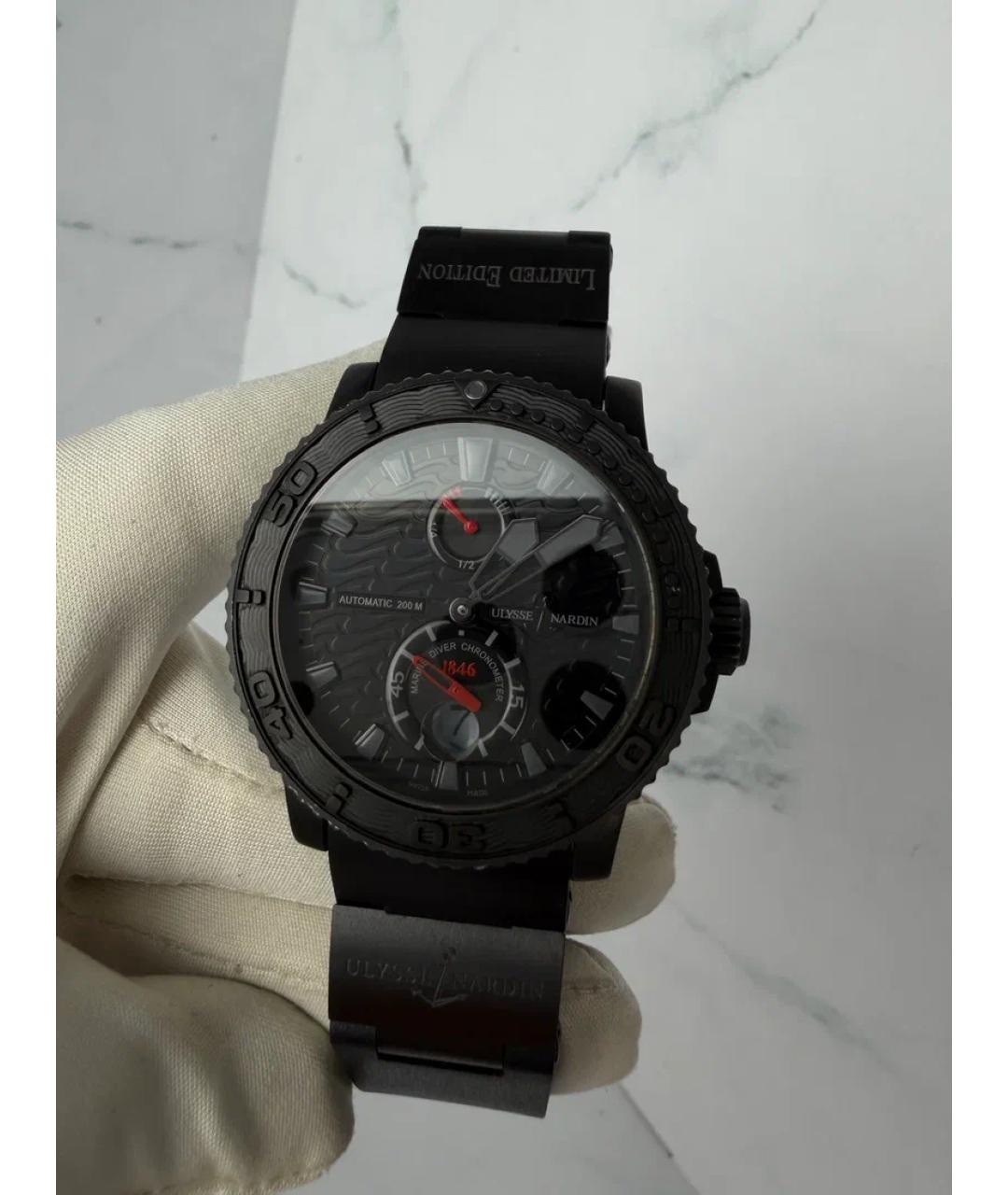 Ulysse Nardin Черные металлические часы, фото 2