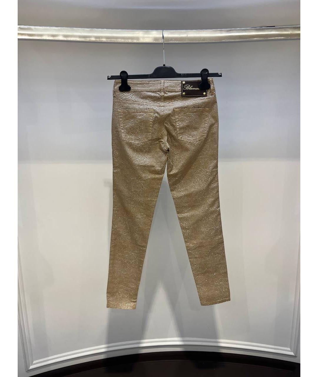 BLUMARINE Бежевые хлопковые джинсы слим, фото 2