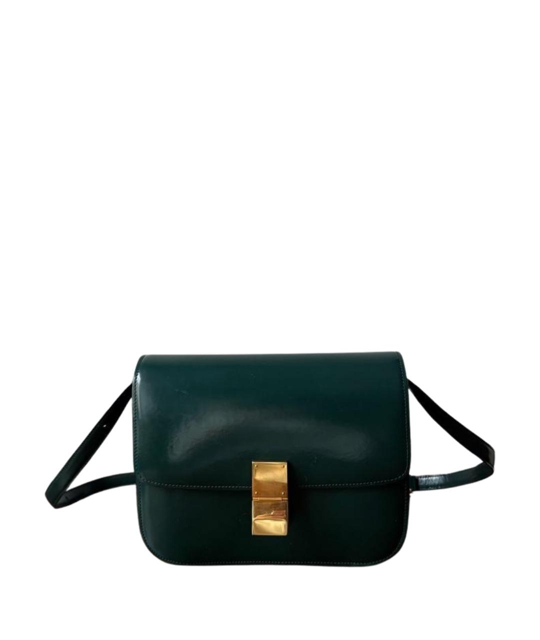 CELINE Зеленая кожаная сумка через плечо, фото 1