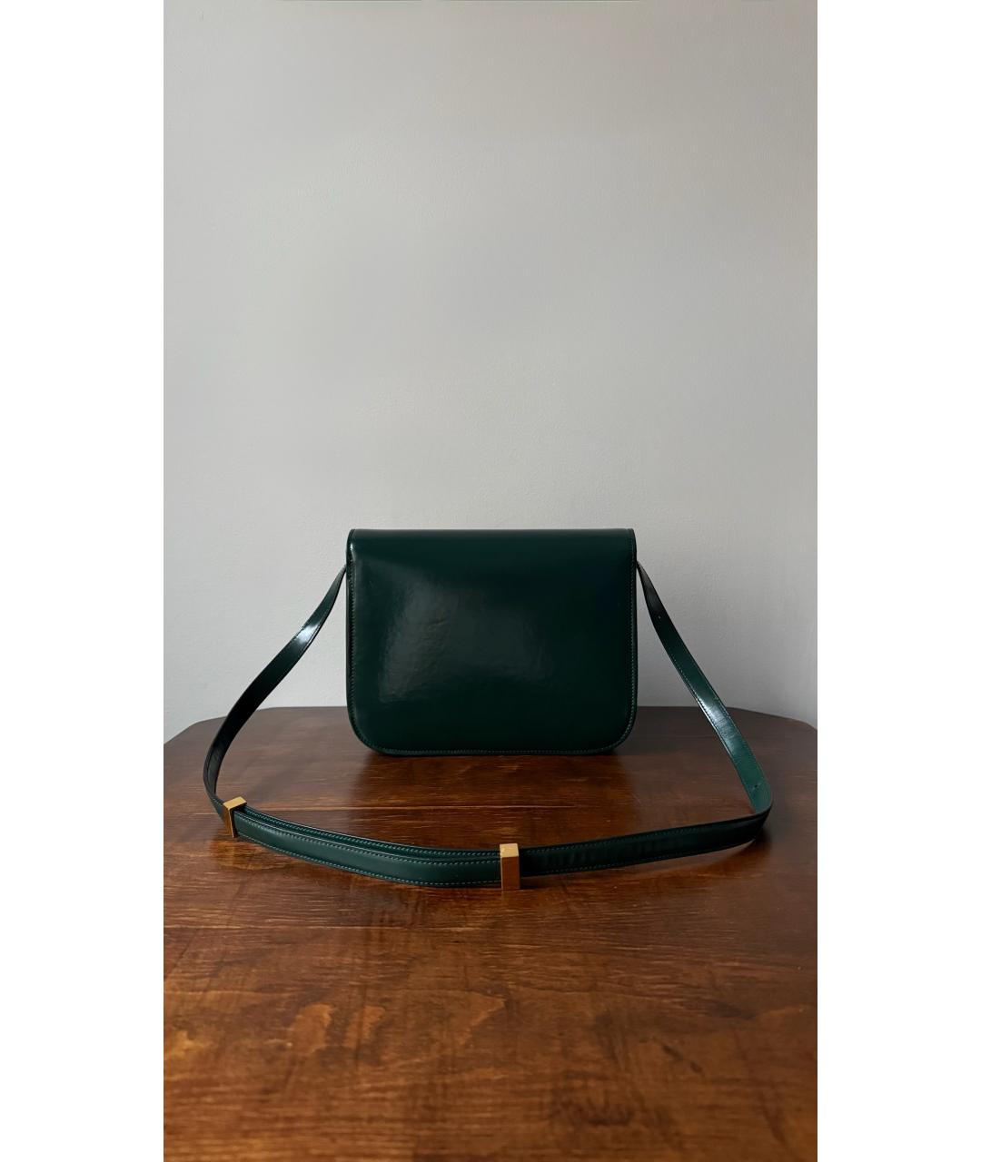 CELINE Зеленая кожаная сумка через плечо, фото 2