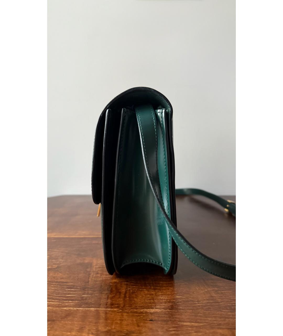 CELINE Зеленая кожаная сумка через плечо, фото 3