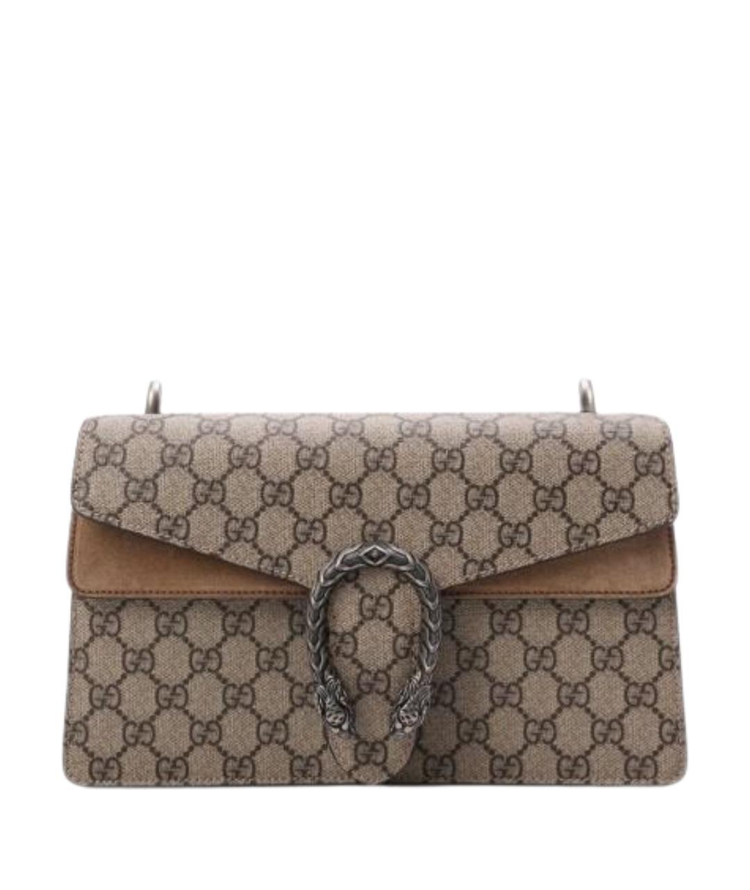 GUCCI Бежевая кожаная сумка через плечо, фото 1