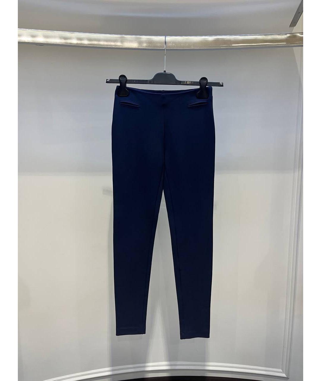 BLUMARINE Темно-синие брюки узкие, фото 3