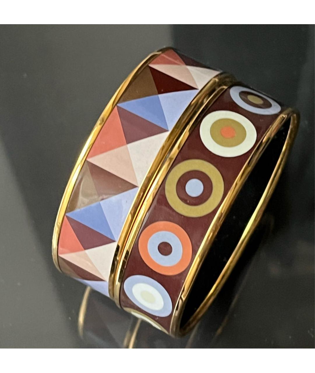 HERMES Коричневый металлический браслет, фото 6