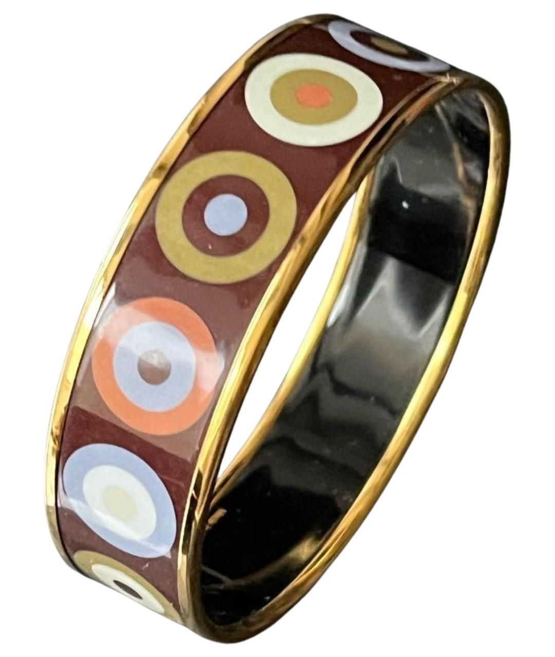 HERMES Коричневый металлический браслет, фото 1