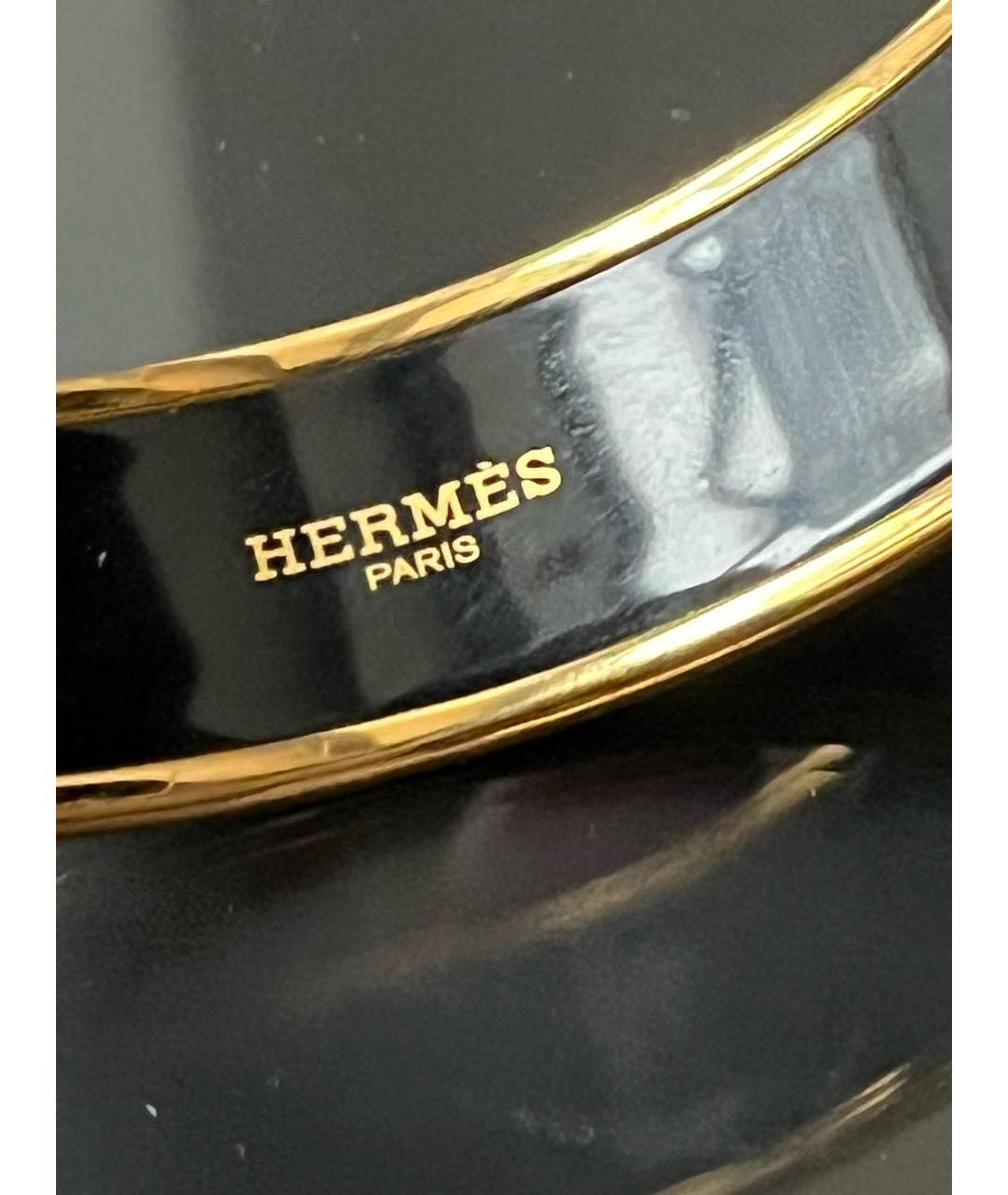 HERMES Коричневый металлический браслет, фото 4