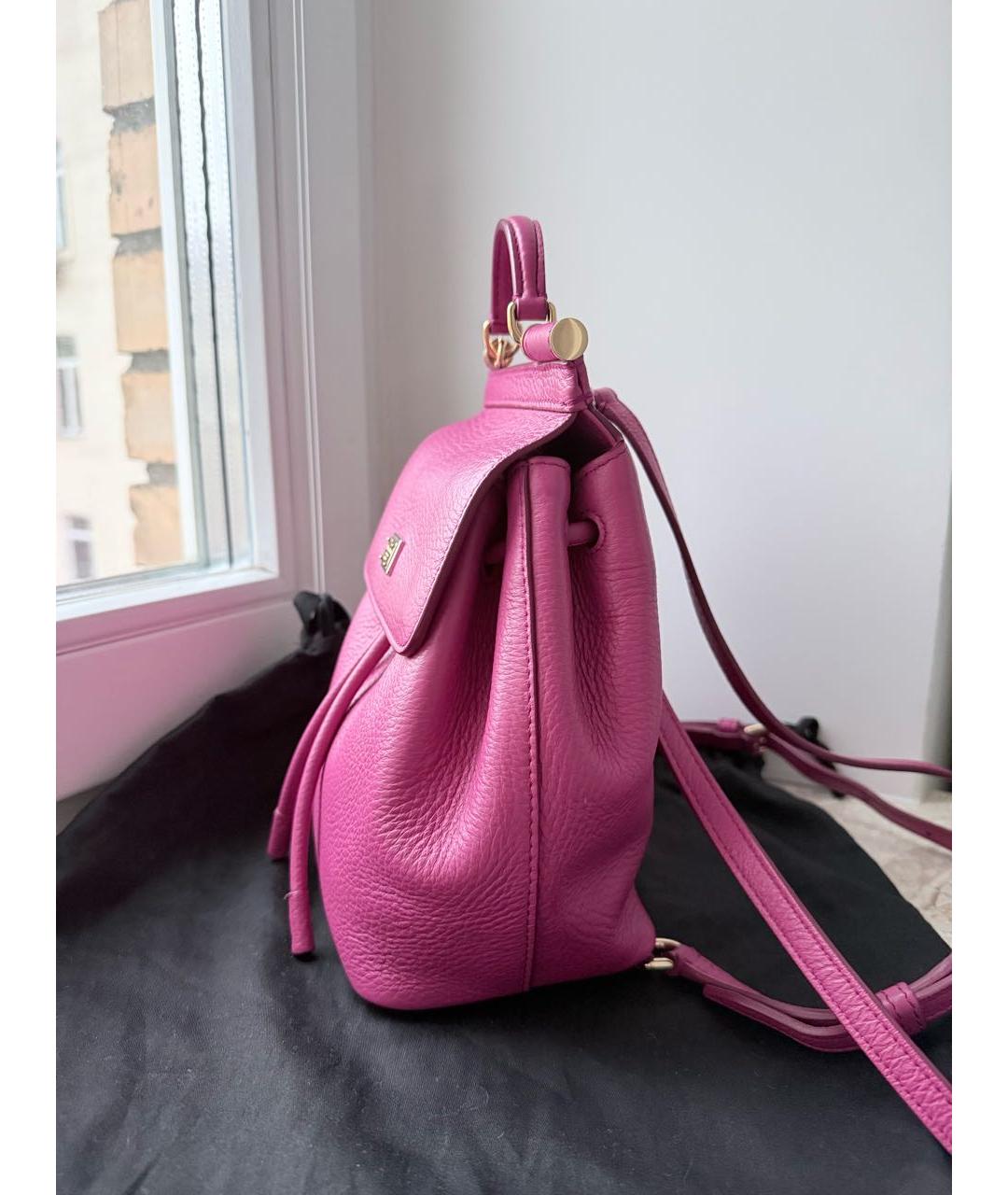 DOLCE&GABBANA Фуксия кожаный рюкзак, фото 2