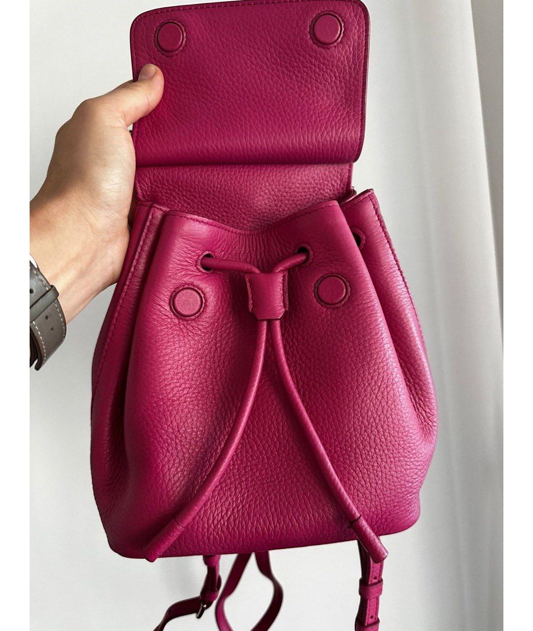 DOLCE&GABBANA Фуксия кожаный рюкзак, фото 4