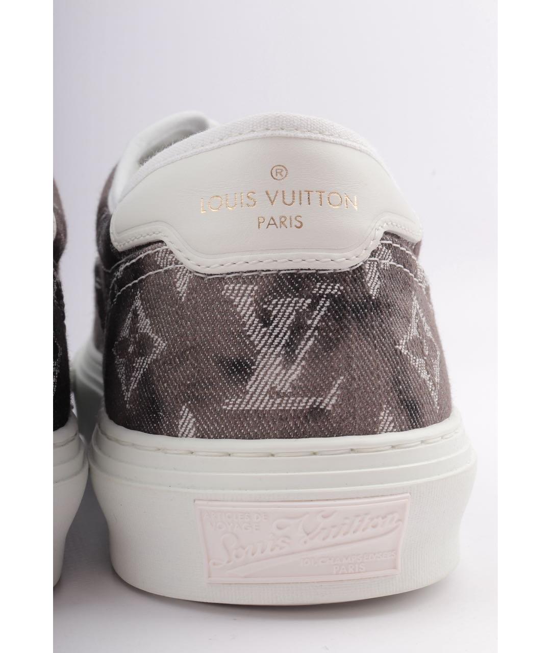 LOUIS VUITTON Коричневые текстильные низкие кроссовки / кеды, фото 6