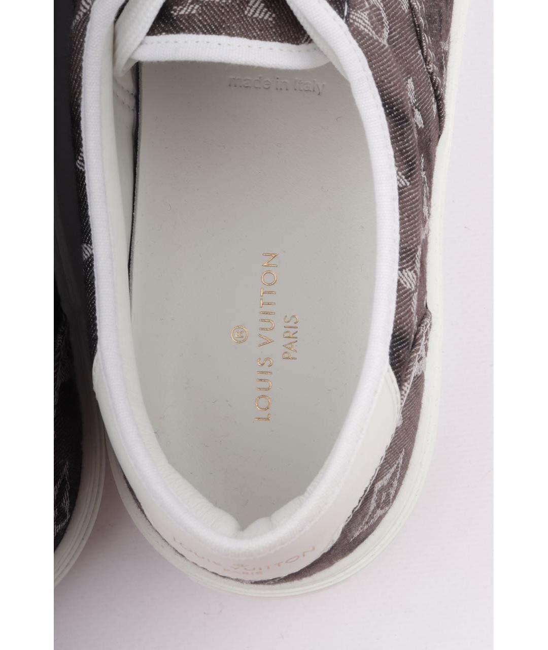 LOUIS VUITTON Коричневые текстильные низкие кроссовки / кеды, фото 5