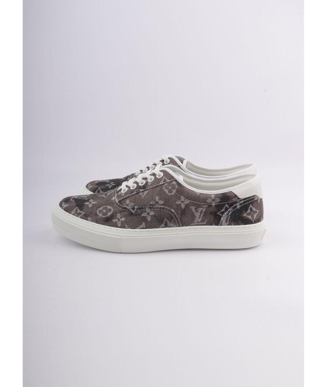 LOUIS VUITTON Коричневые текстильные низкие кроссовки / кеды, фото 7