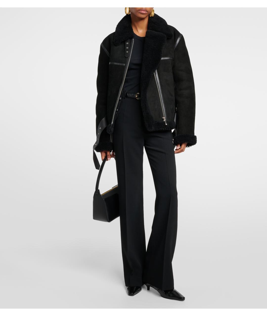 TOTEME Черная замшевая дубленка, фото 3