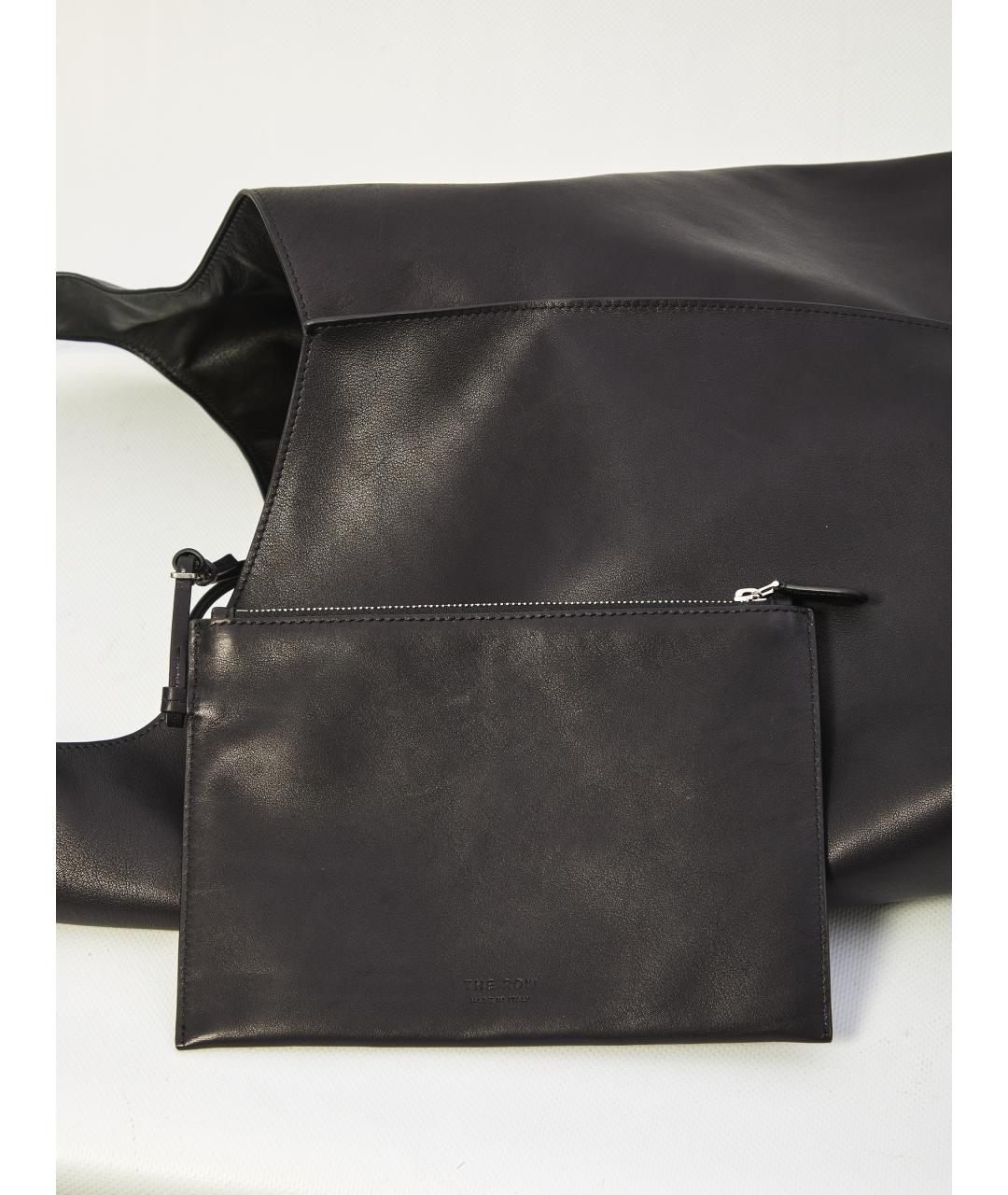 THE ROW Черная кожаная сумка тоут, фото 4