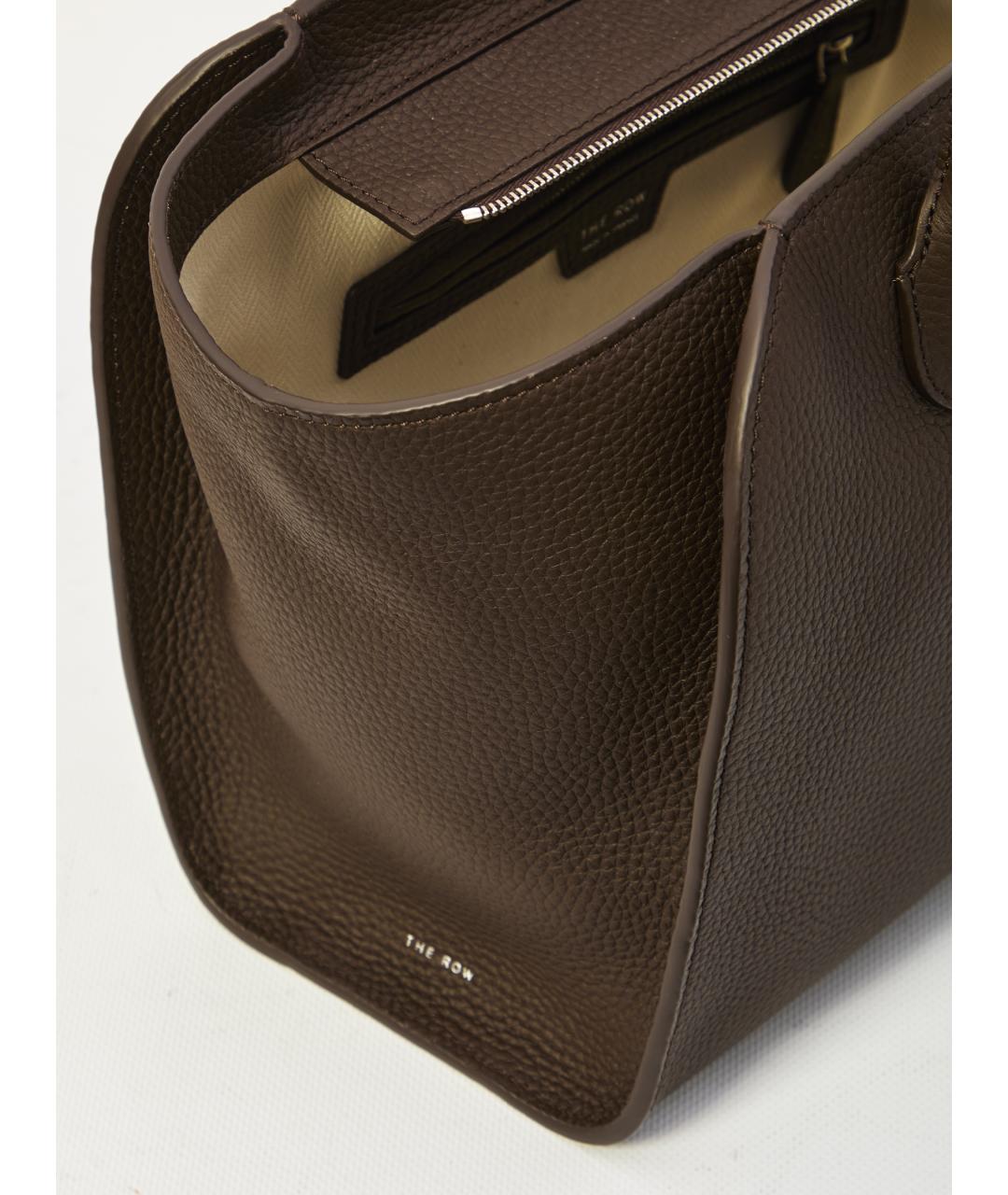 THE ROW Коричневая кожаная сумка тоут, фото 4