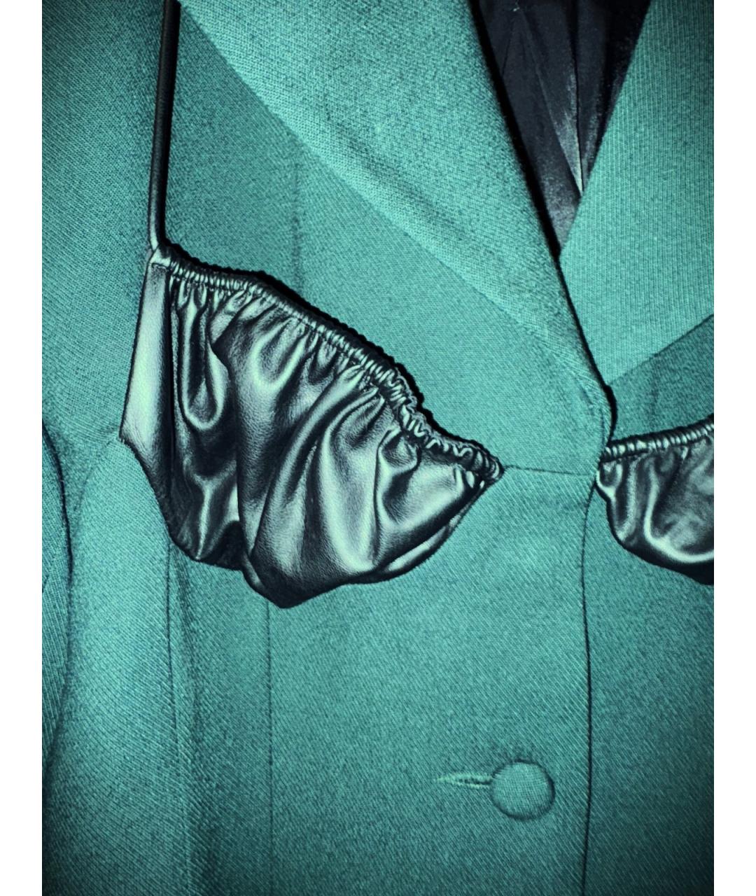 ALESSANDRA RICH Зеленые шерстяное пальто, фото 7