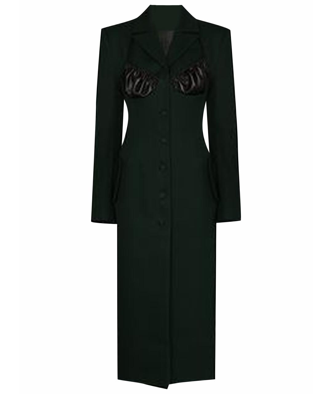 ALESSANDRA RICH Зеленые шерстяное пальто, фото 1