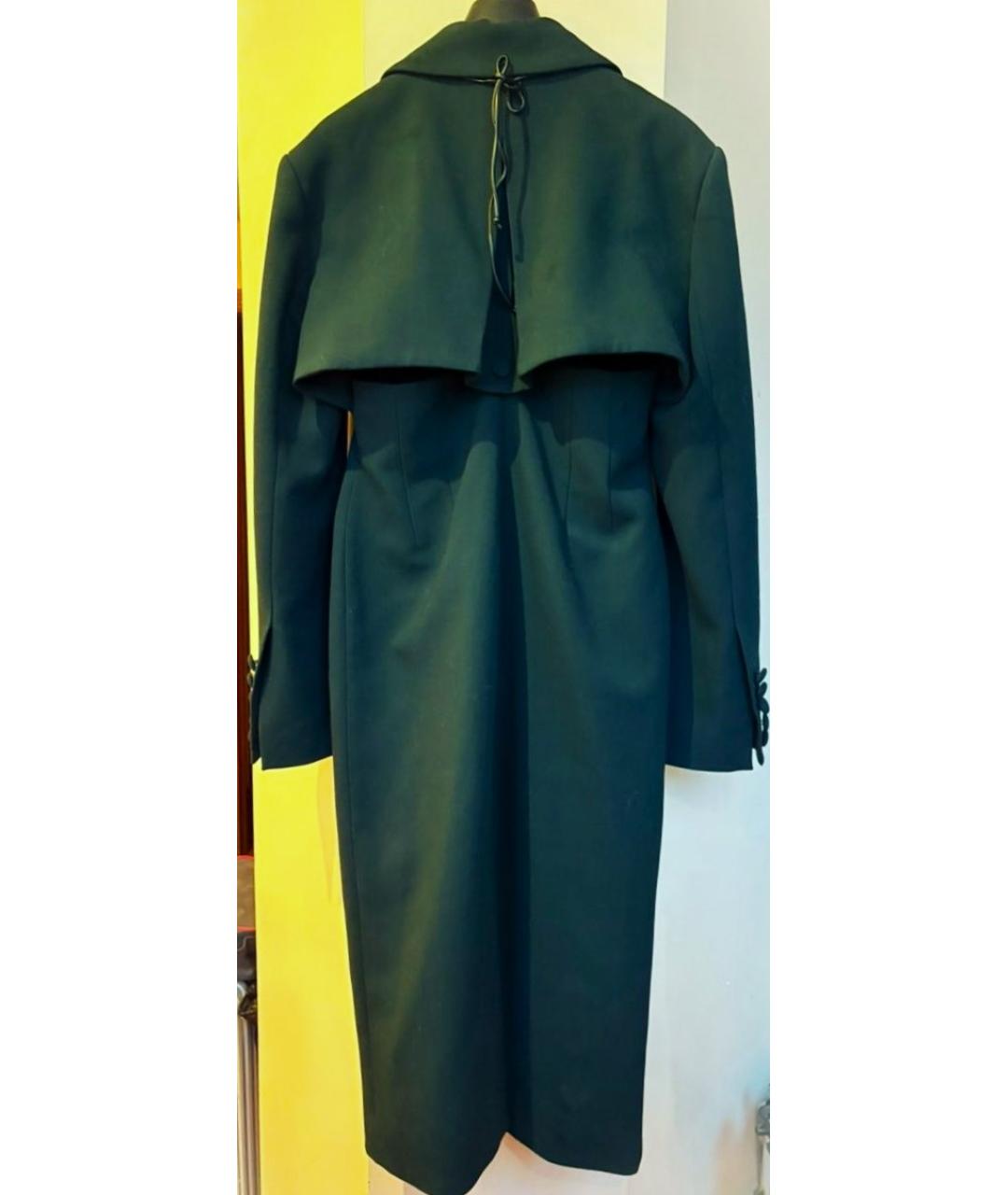 ALESSANDRA RICH Зеленые шерстяное пальто, фото 3