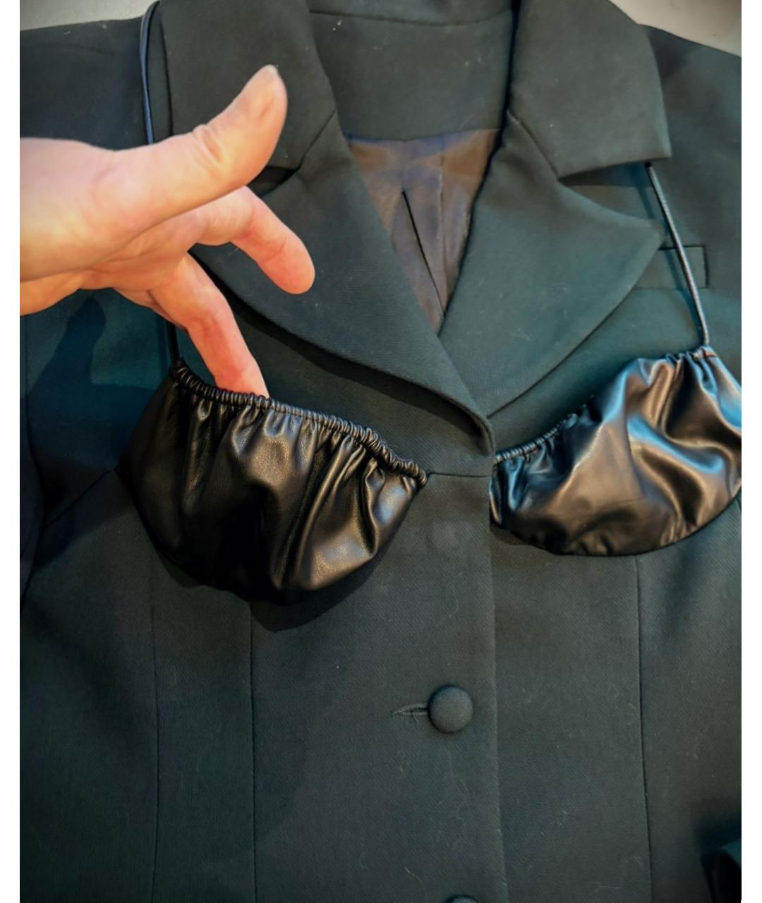 ALESSANDRA RICH Зеленые шерстяное пальто, фото 5