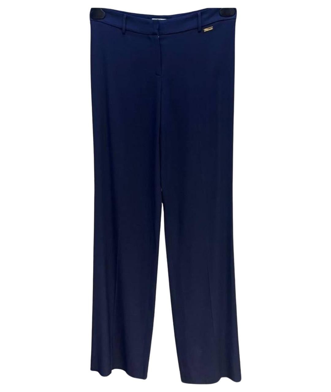 BLUMARINE Темно-синие брюки широкие, фото 1