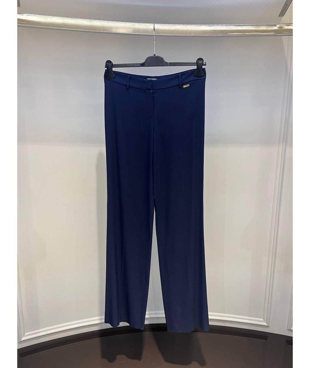 BLUMARINE Темно-синие брюки широкие, фото 3