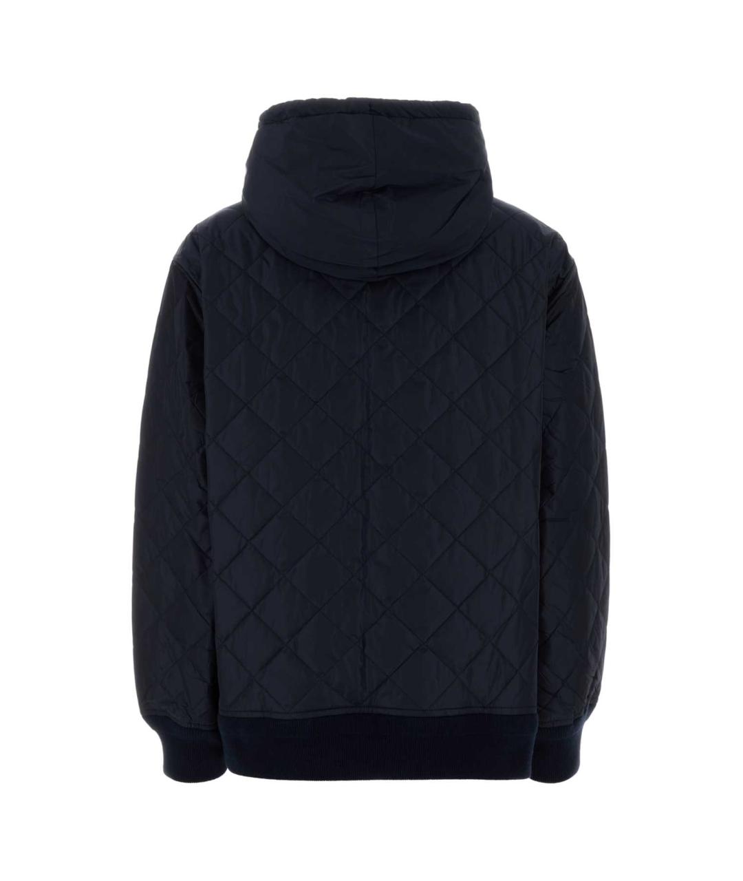 PRADA Темно-синяя полиамидовая куртка, фото 2