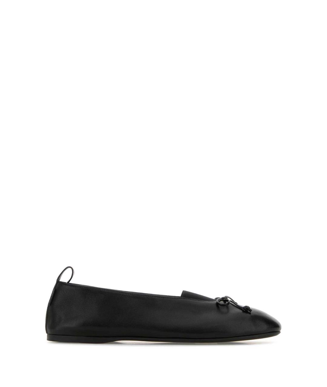 MIU MIU Черные кожаные балетки, фото 1