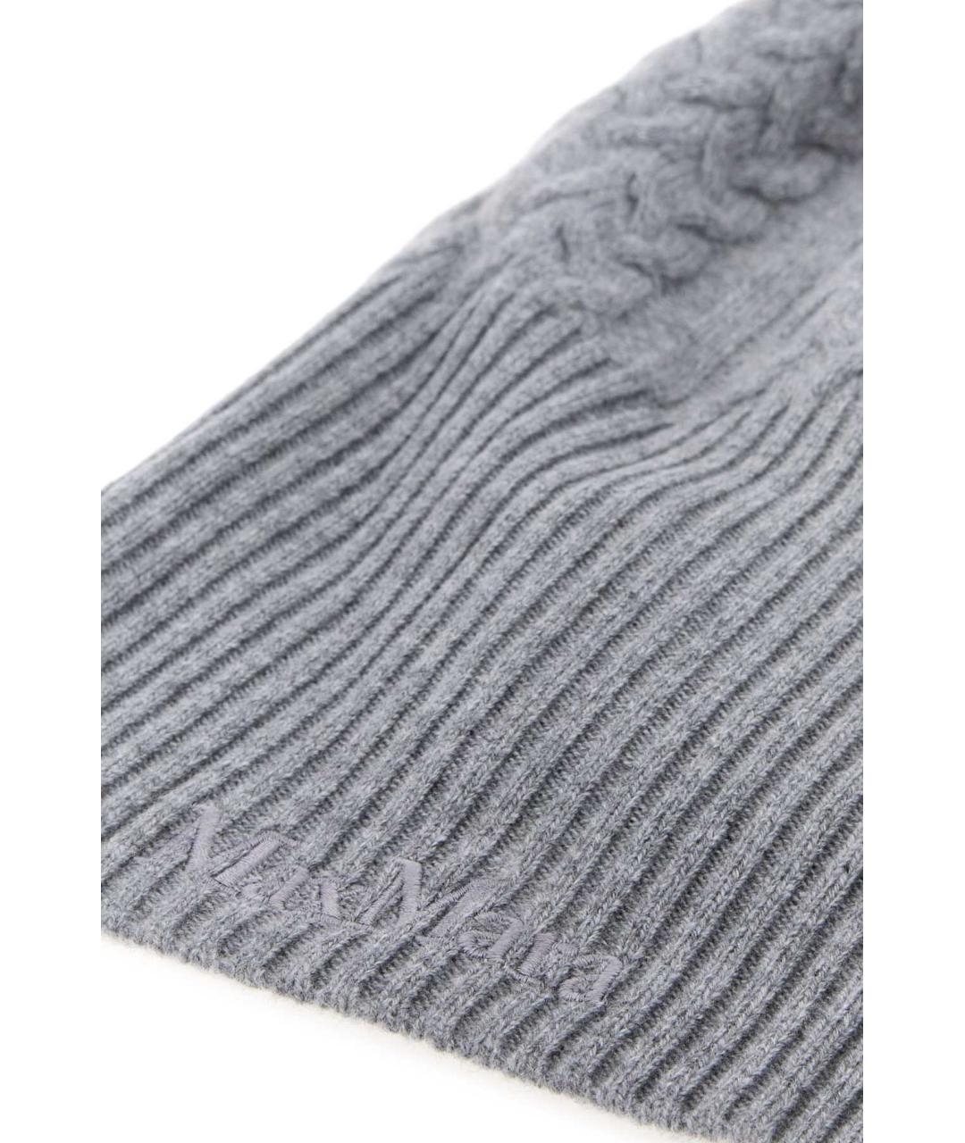 MAX MARA Серая кашемировая шапка, фото 2