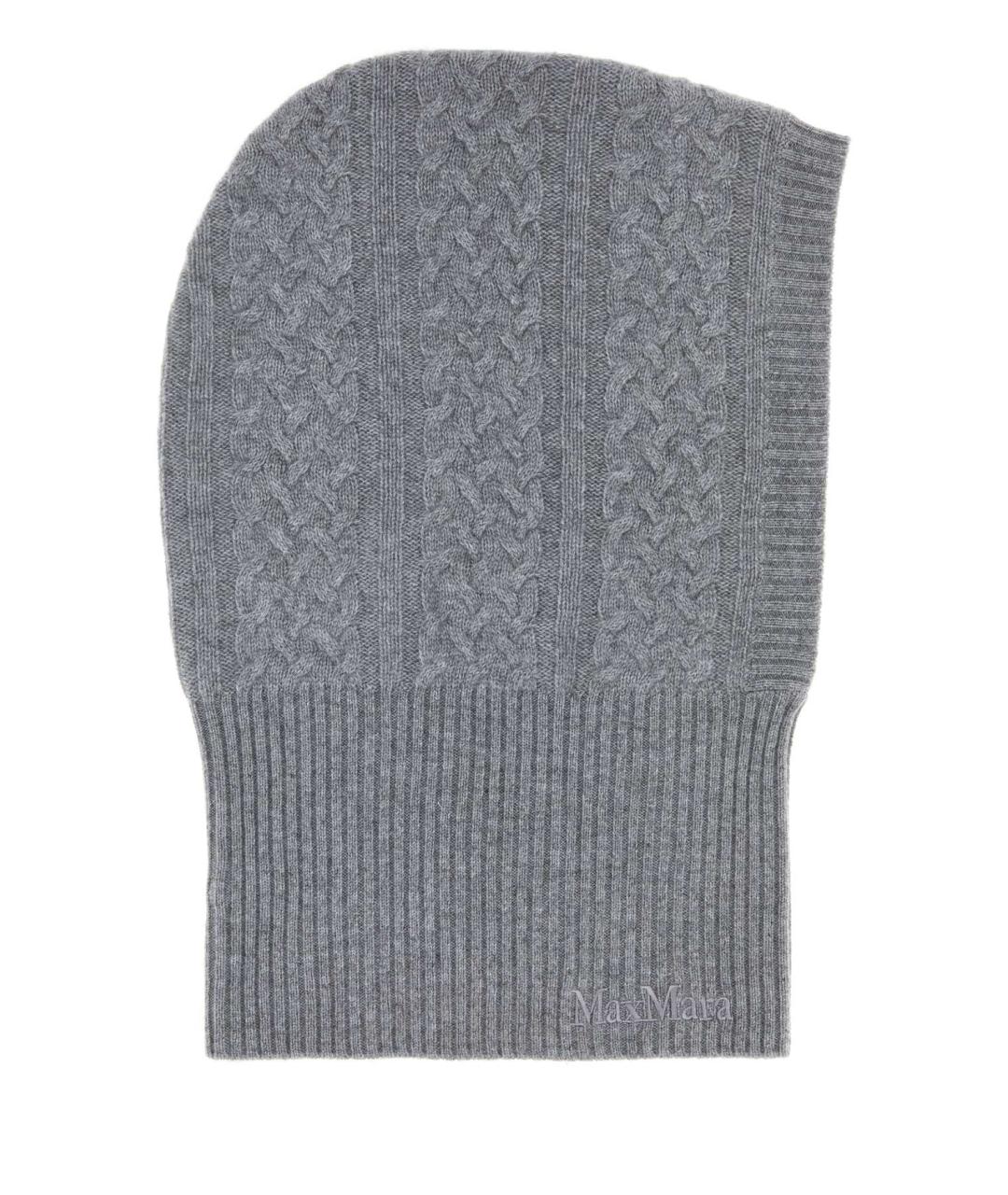 MAX MARA Серая кашемировая шапка, фото 1