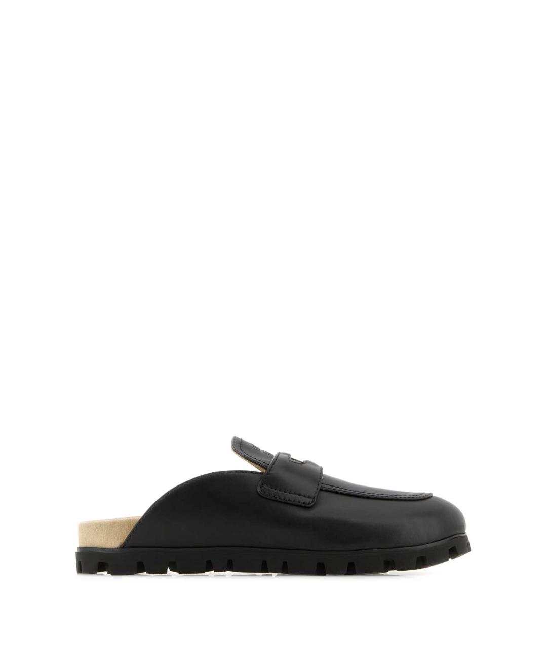 MIU MIU Черные кожаные сабо, фото 1